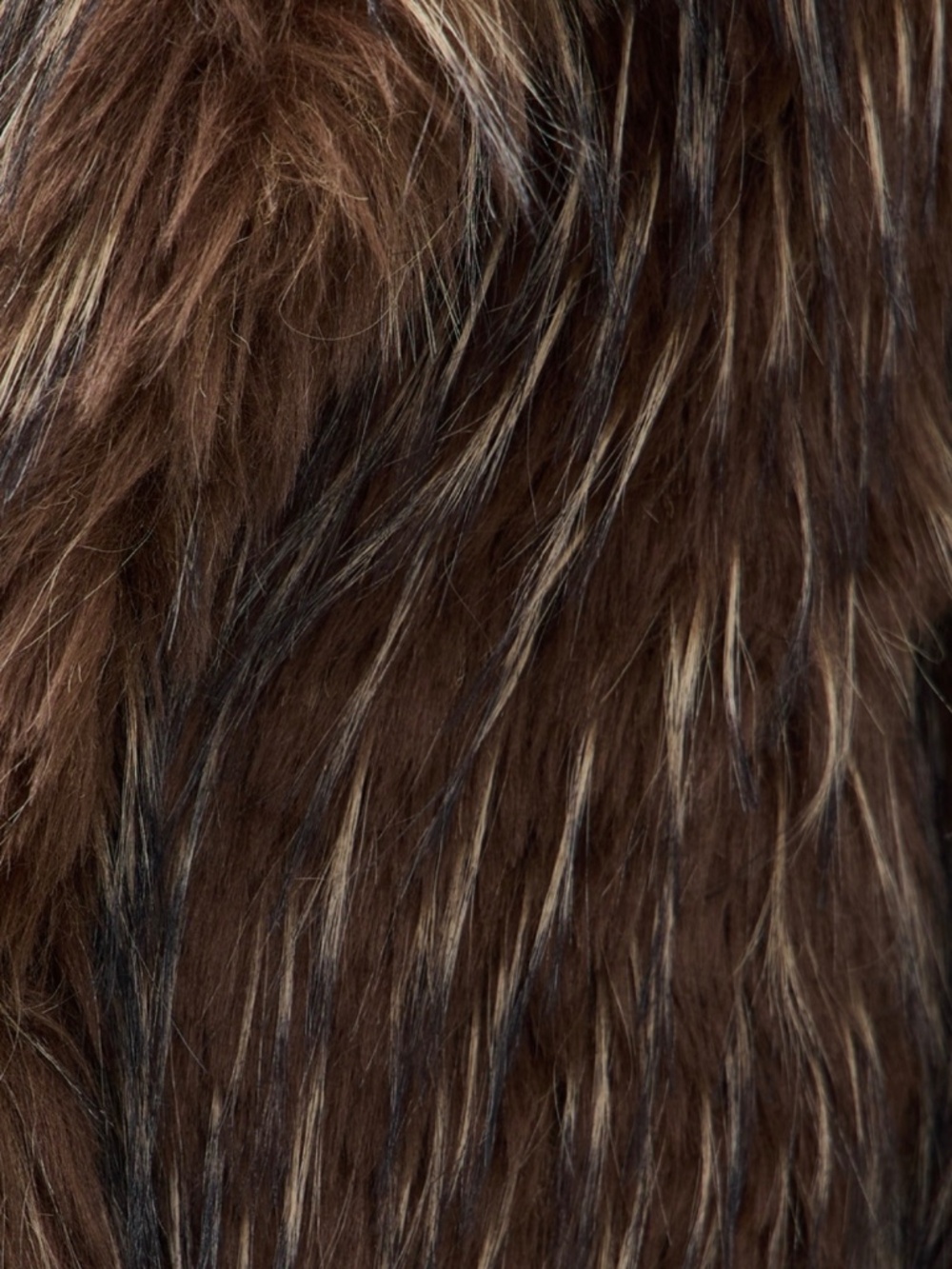 Brown faux fur coat
